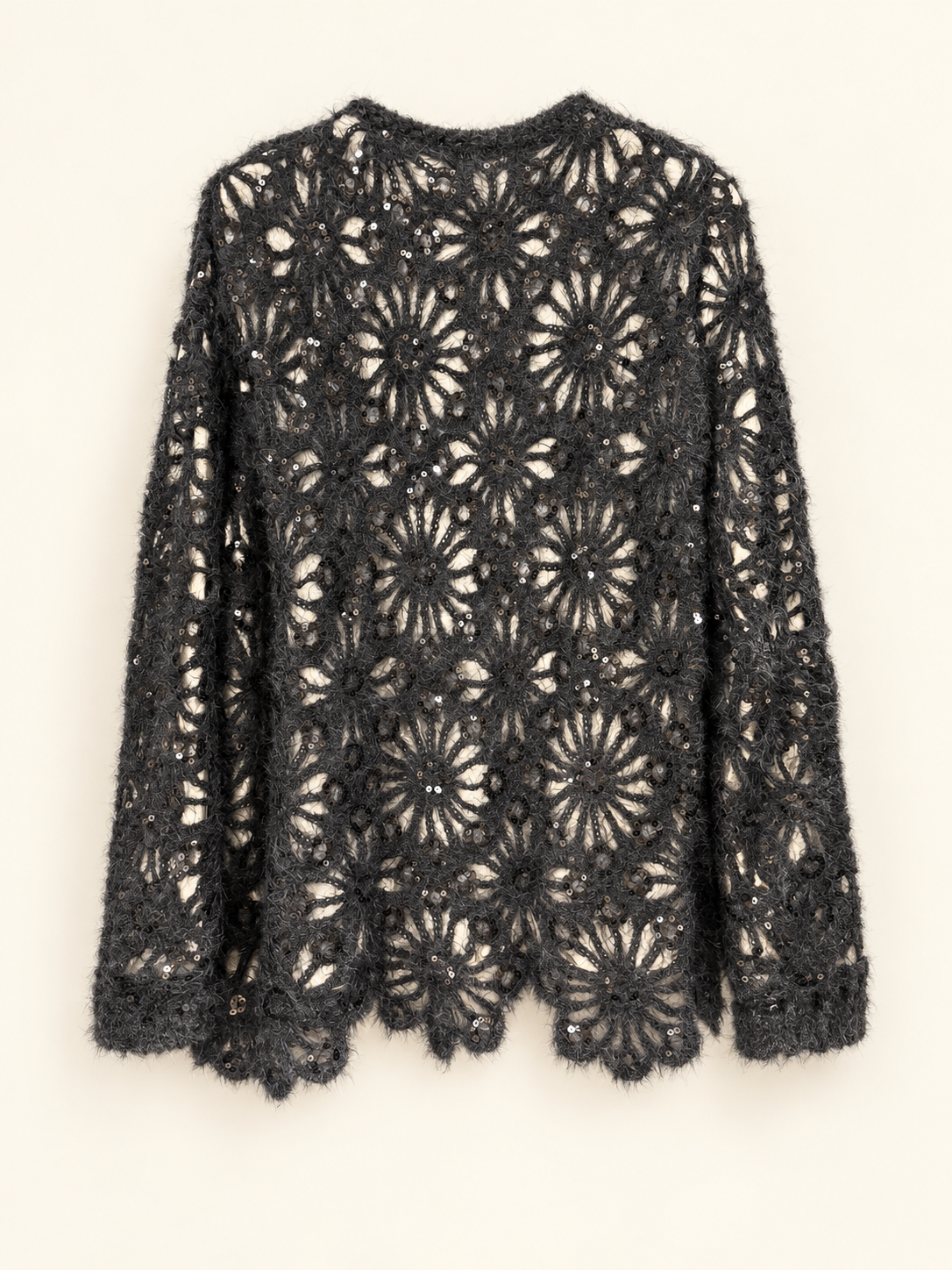 Trash and Luxury- Cardigan maglia traforata