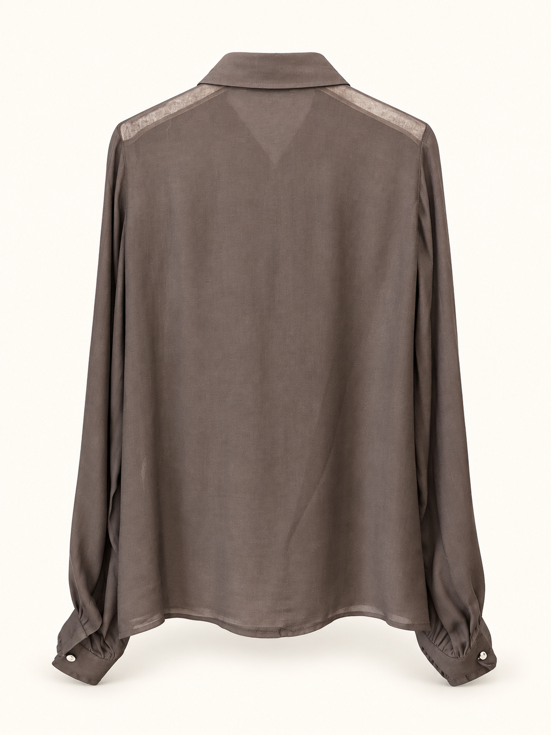 no-nà - Blusa con Rouches e bottone gioiello