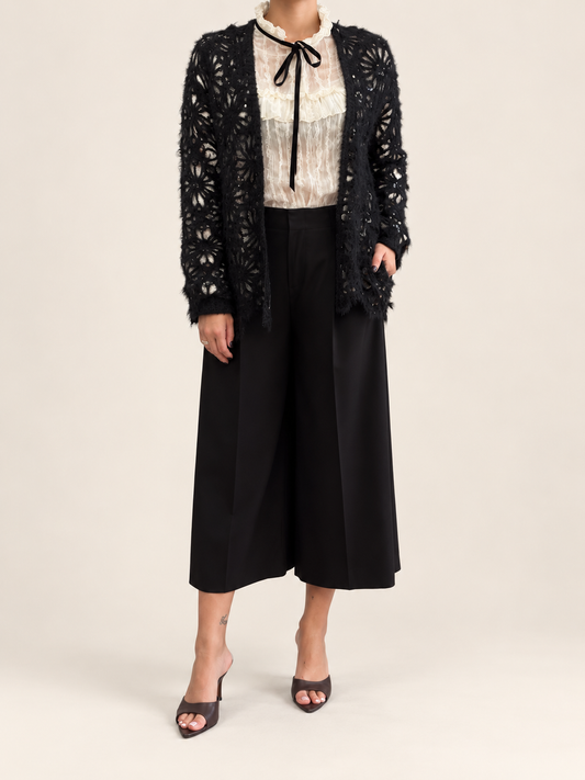Trash and Luxury- Cardigan maglia traforata