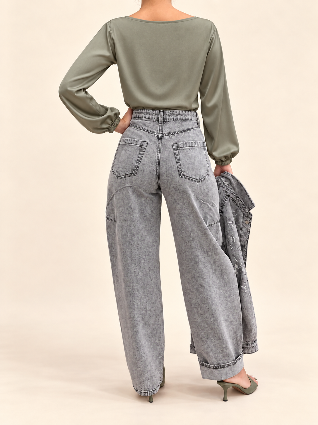 Trash and Luxury- Jeans ballon con strass
