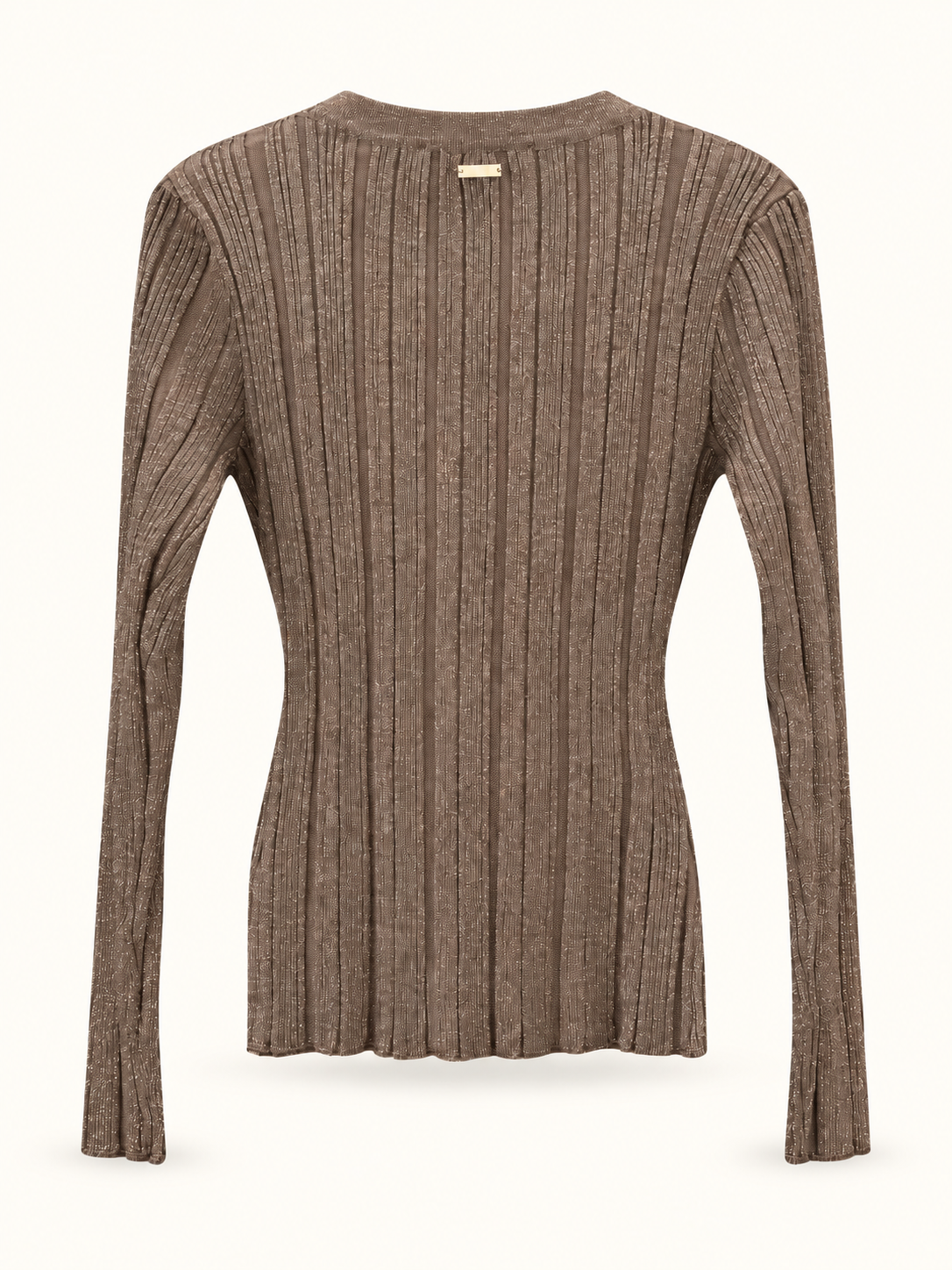 NO SECRETS maglia lurex a coste con bottoni