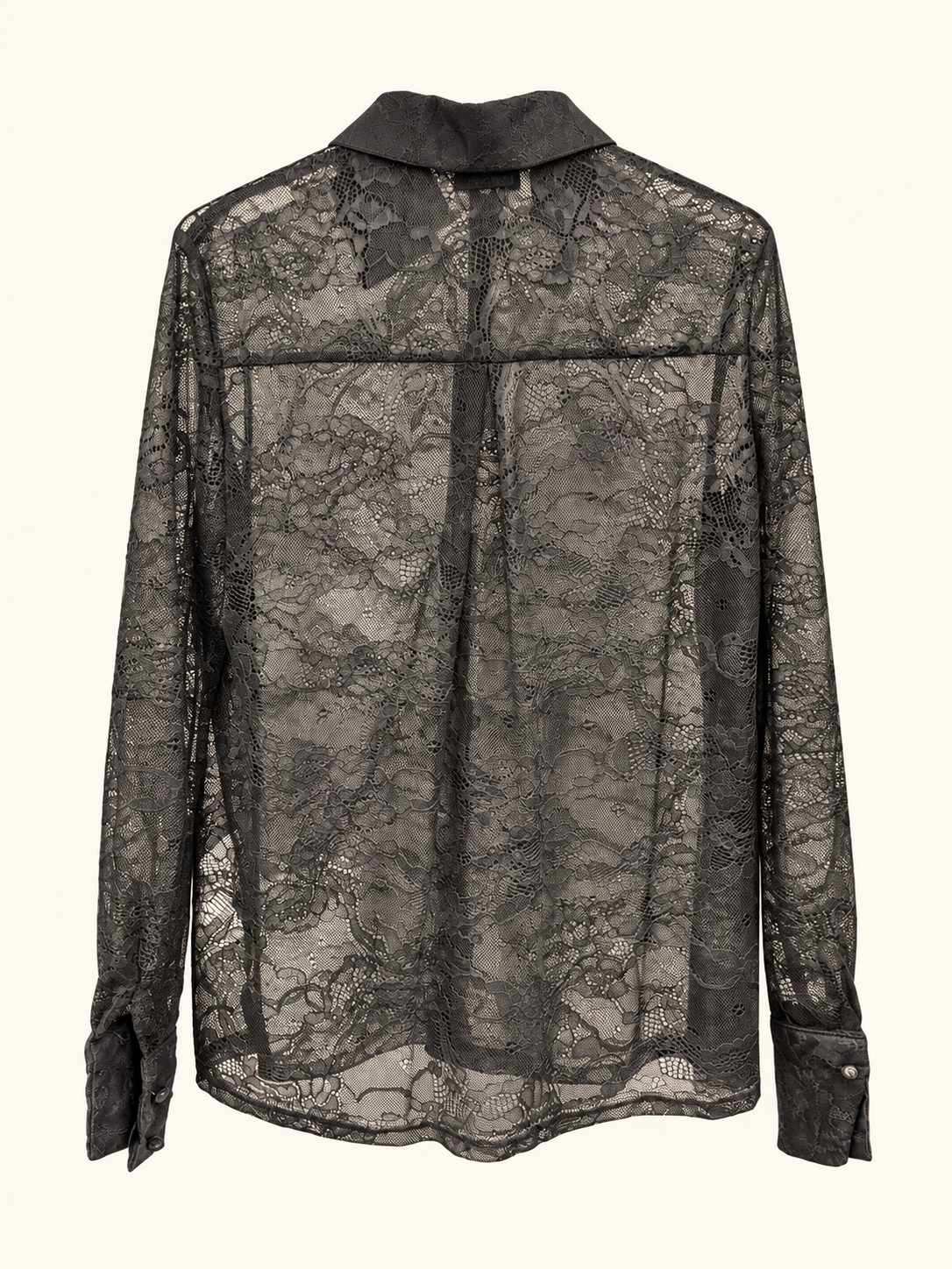 NO SECRETS - camicia in pizzo nera