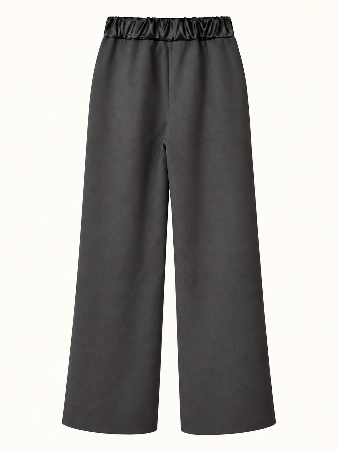 no-nà - Pantalone con fascione raso nero