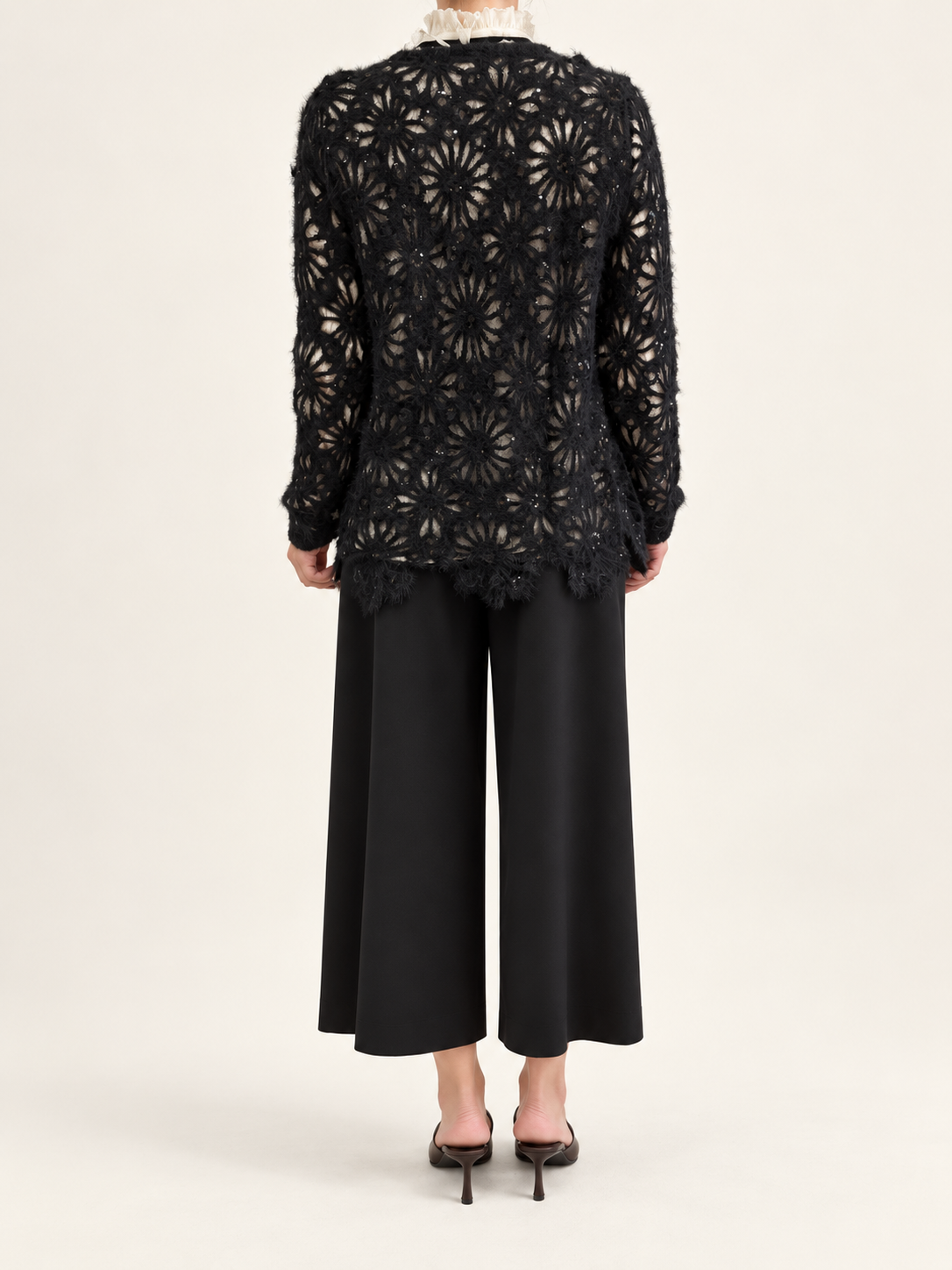 Trash and Luxury- Cardigan maglia traforata