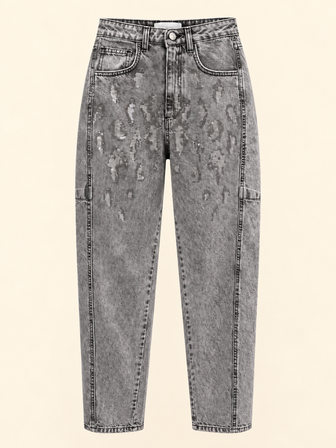 Trash and Luxury- Jeans ballon con strass