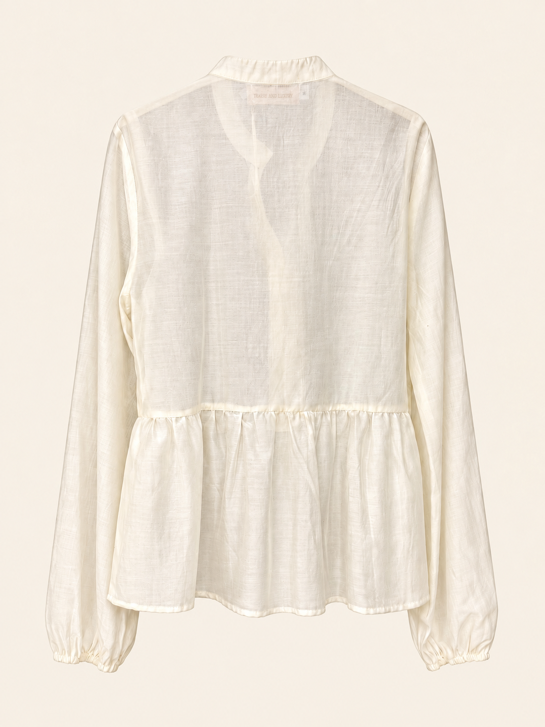 Trash and Luxury- Blusa con inserti in pizzo e pietre