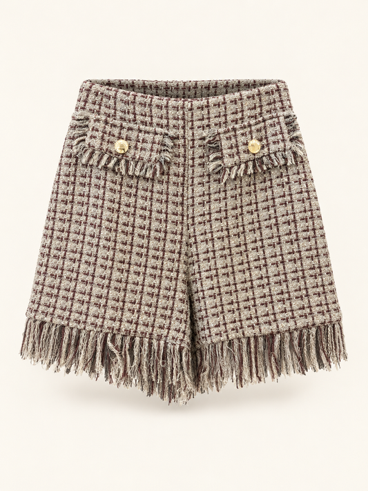 NO SECRETS - Shorts bouclette e frange