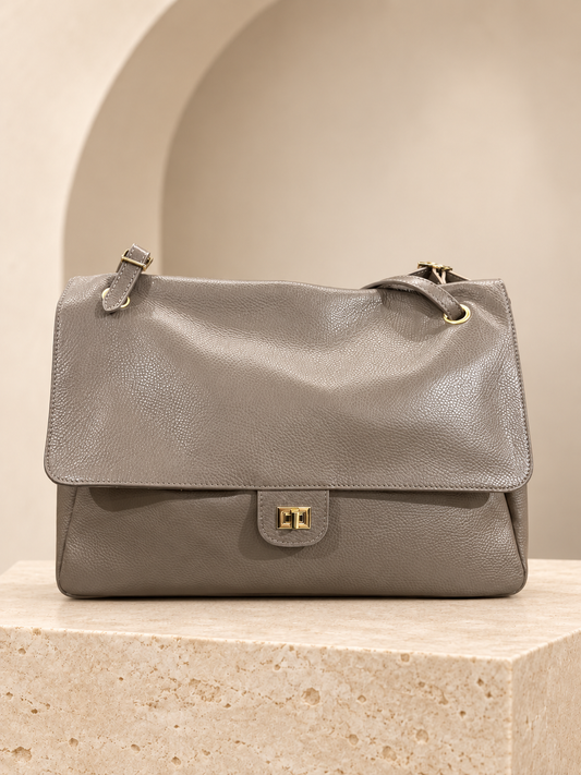 Maxi Flap Bag vera pelle