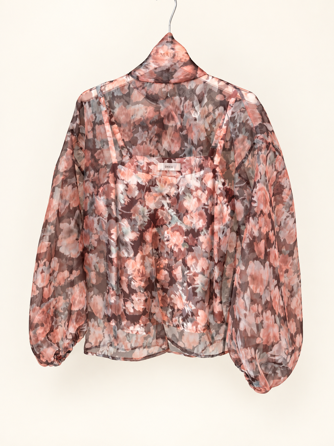 SHIKI - Coordinato organza camicia,top,gonna