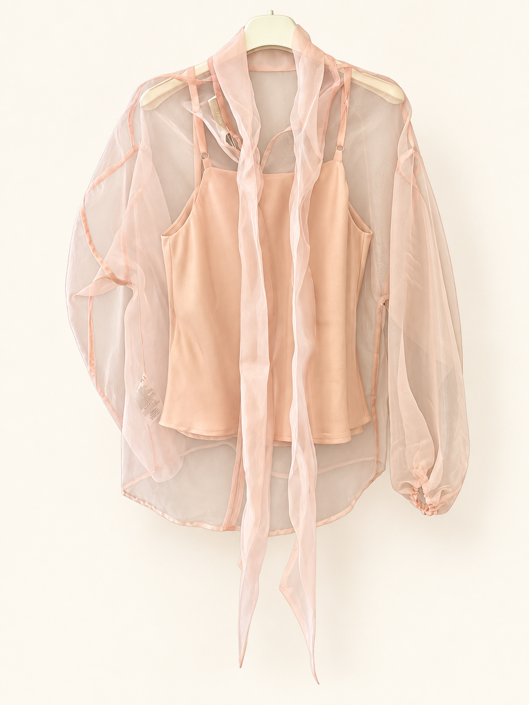 SHIKI - Blusa in organza rosa