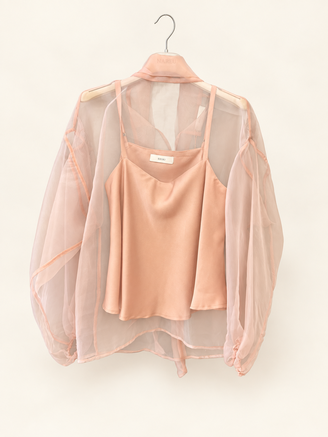 SHIKI - Blusa in organza rosa