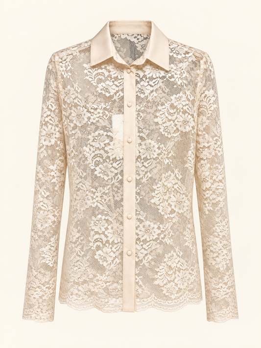 SHIKI - camicia pizzo