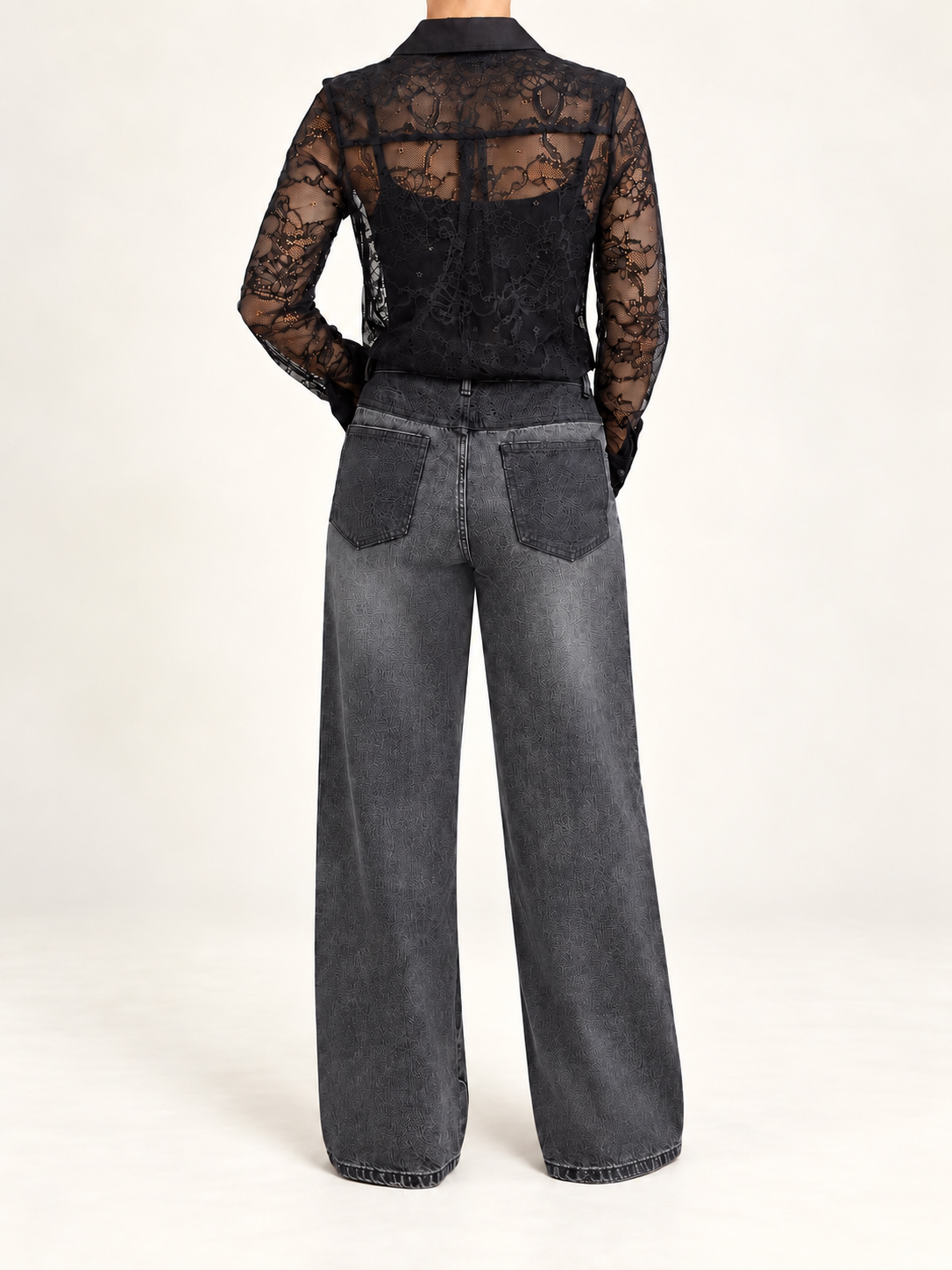 NO SECRETS - Jeans inserti in pizzo