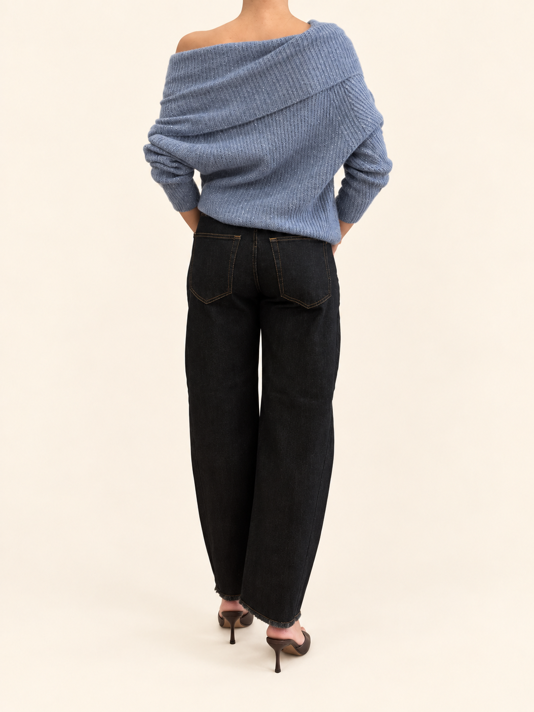 no-nà - Maglia spalla scesa lurex